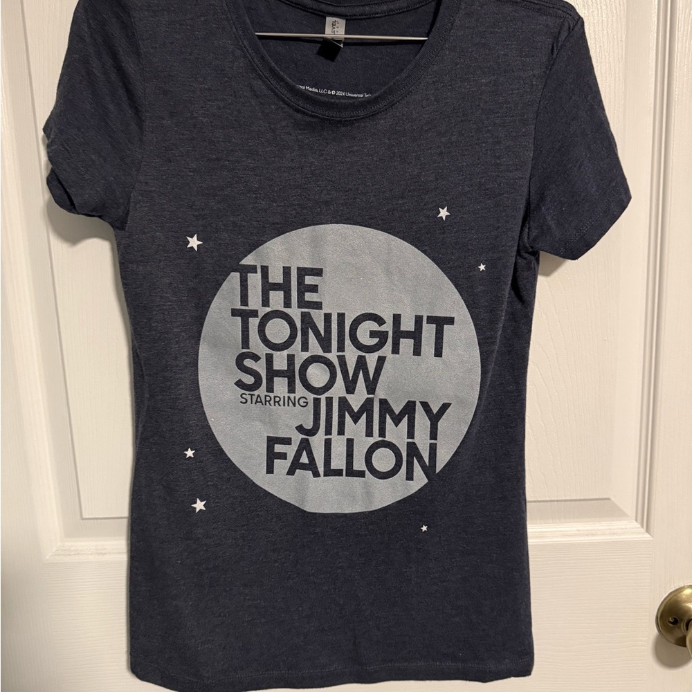 Tonight Show with Jimmy Fallon Size Small Ladies Fitted Shirt Moon and Stars
